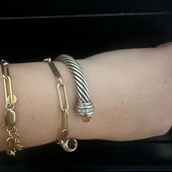 David Yurman Morganite 7mm Classic Cable Bracelet - Picture 6 of 6